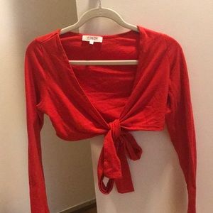 WYDLR wrap crop top